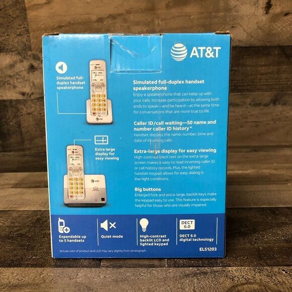 AT&T EL51203 2 handset cordless answering system with caller ID - Picture 4 of 9
